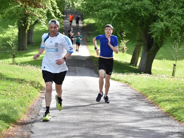 Bridlington's Micah Gibson, right, in action at Sewerby Parkrun