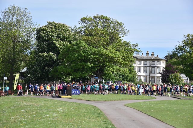 Athletes before the start of the Sewerby Parkrun