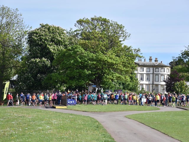 Athletes before the start of the Sewerby Parkrun