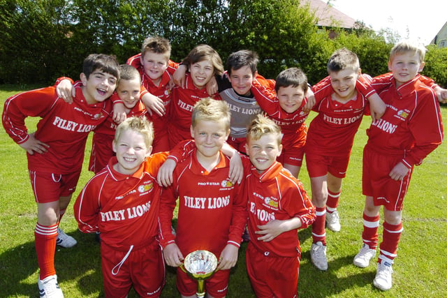 The Filey Junior School football team winners of the Scarborough and District Football Cup.