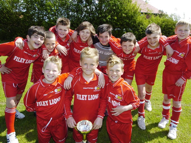 The Filey Junior School football team winners of the Scarborough and District Football Cup.