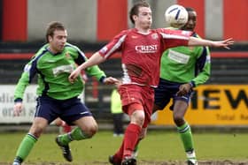 Jamie Vermiglio in action for Scarborough FC in 2007 at home to Hyde United

Photo by Kevin Allen