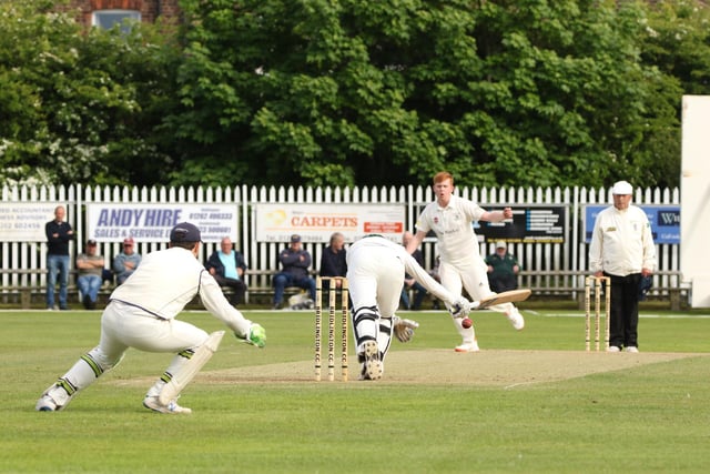 Taking evasive action from this bouncer by Seamer & Irton