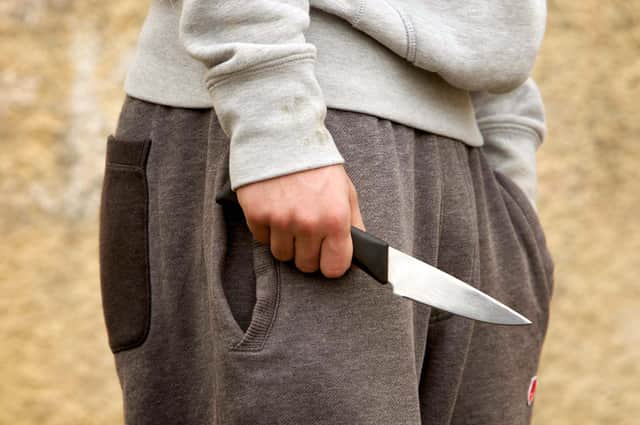 Ministry of Justice figures show 29 knife offences were committed by children aged between 10 and 17 in the Humberside Police area last year – up from 23 in 2020. Photo: PA Images (posed by model)