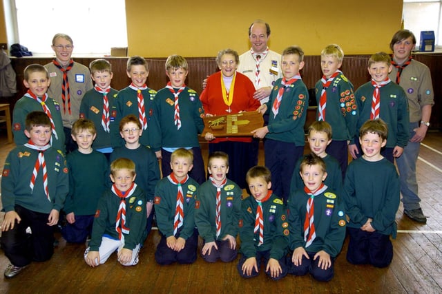 The 46th Scarborough (Westborough) Scouts awards, presented by founder Hilda Smith.