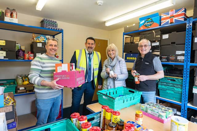 Sanctuary supports food bank spruce up - Gordon Hayes, Sanctuary's Tim Wray, Jenny Wray and Geoff Borgham