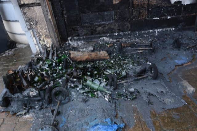 The fire was started in bins on Morley Street.