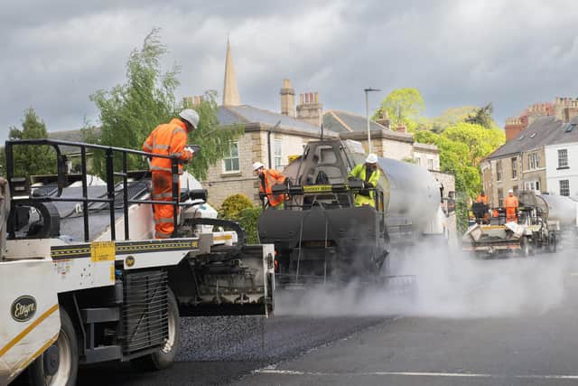 Road surface dressing is on the way to the Yorkshire coast.