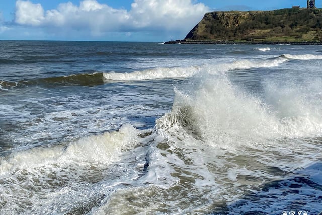 Rolling waves at North Bay.