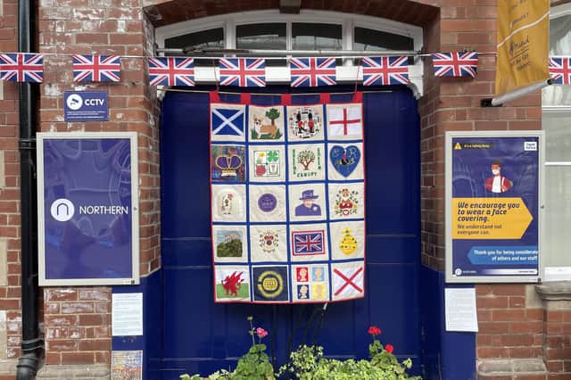This exquisite quilt, which is on show at the Old Parcels Office at Bridlington Railway Station, was carefully stitched by the Women and Creativity members.