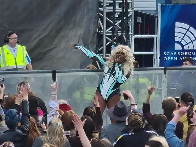 Asia delighted the crowd by jumping the barrier