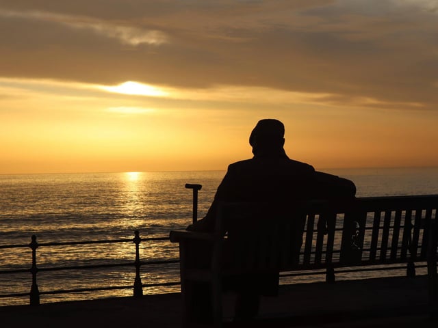 Watching the sunrise.
