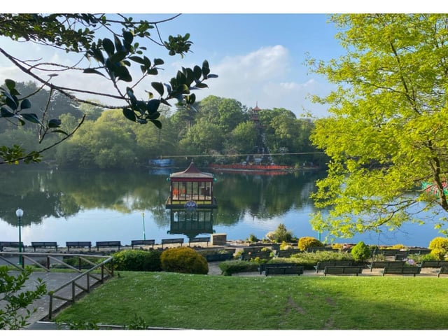 Tranquil scene at Peasholm Park.