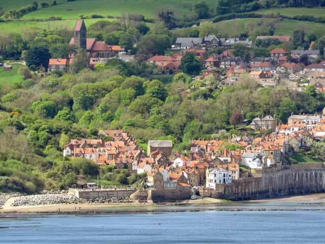 View of Robin Hood's Bay taken from the Hanging Garden.