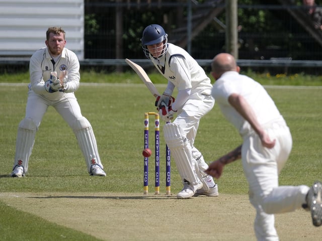 Ganton in batting action at Cayton 2nds
