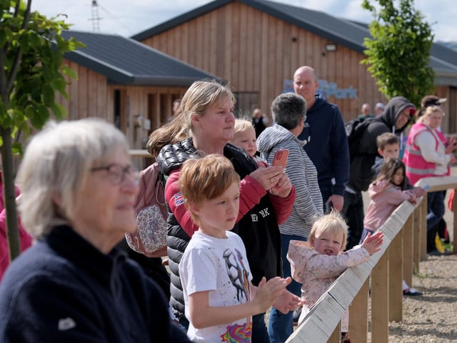 Spectators watch the Parkrun action