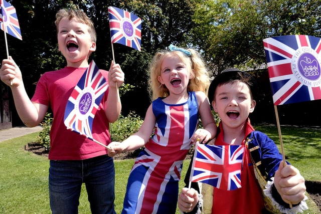 Youngsters cheer at Filey's fun celebrations. Photo: Richard Ponter