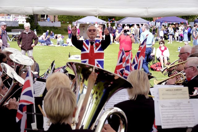Hunmanby silver band play at Snainton Jubilee party at the Village Hall and playing fields. Photo: Richard Ponter