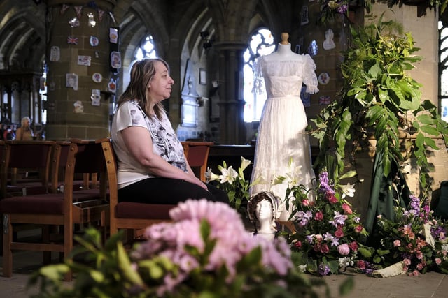 Alison Fenton with her display at St Mary's Church, Scarborough. Photo: Richard Ponter