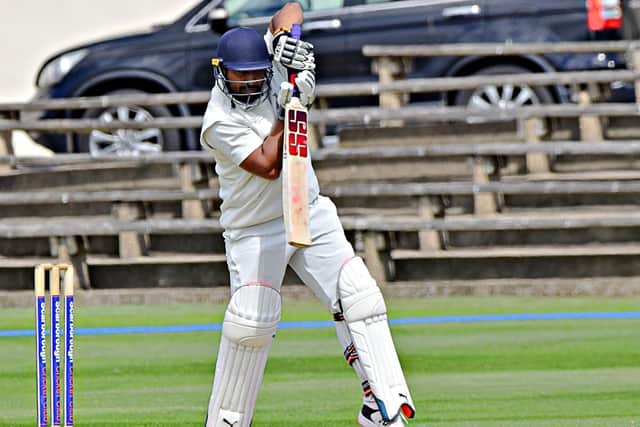 Prince Bedi shone with bat and ball in the win for Scarborough 2nds at Pocklington
Photos by Simon Dobson