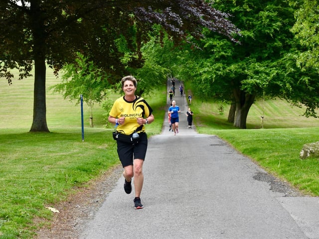 A Bridlington Road Runner enjoys the Sewerby Parkrun