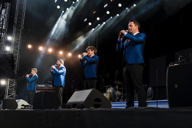 Yorkshire's Platinum Concert at Scarborough Open Air Theatre: The Barricade Boys. Photo: Cuffe and Taylor.