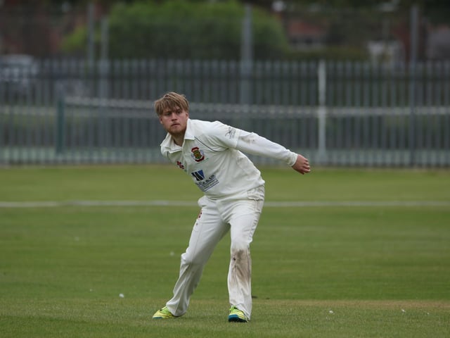 Bridlington CC 2nds in fielding action during the win at home to Staithes CC