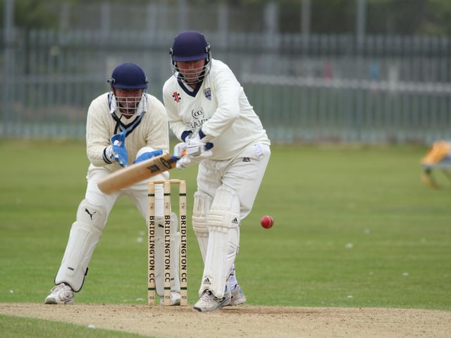 Staithes in batting action