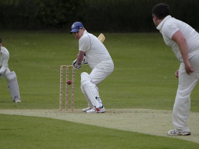 Snainton's Rich Cook in batting action at home to Settrington