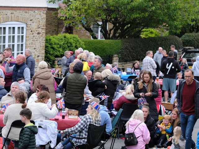 Scalby village enjoying the Platinum Jubilee.