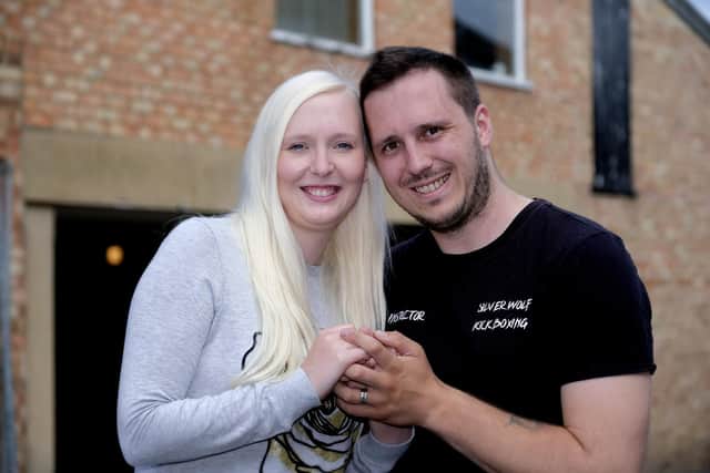 Fabian Burdett, left, and wife Holly have set up a kickboxing club dedicated to the memory of their daughter Silver Rose