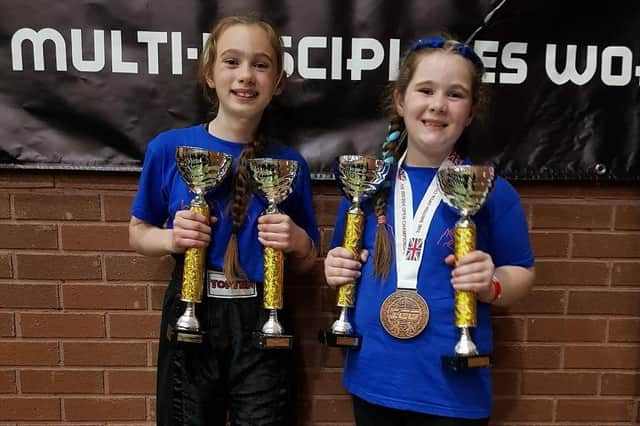 Scarborough's kickboxing sisters Limerick Goodwin, left, and Lilly-Anne Goodwin win British Championship golds
