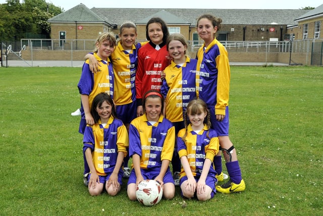 Pictured are the Northstead Primary School team who were taking part in the Primary Schools Girls Football Tournament. Pictured, from left, back, Hattie Gibson, Isabella Lake, Oriana Wakefield, Becky Mallen, Millie Soper; front, Kira McLean, Bethany Lockwood and Sarah Fletcher.