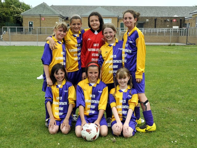 Pictured are the Northstead Primary School team who were taking part in the Primary Schools Girls Football Tournament. Pictured, from left, back, Hattie Gibson, Isabella Lake, Oriana Wakefield, Becky Mallen, Millie Soper; front, Kira McLean, Bethany Lockwood and Sarah Fletcher.