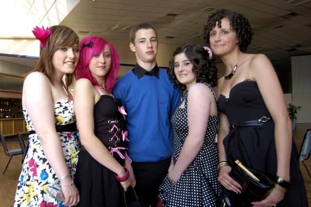 Whitby Community College GCSE leavers' ball at the Pavillion. Left to right, Jasmine Howard, Grace Coles, Josh Smith, Laura Smith and Sarah Simpson.
