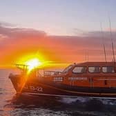 Bridlington’s ALB Anthony Patrick Jones was launched at 2:30am in response to assist the Humber lifeboat after a call from the Coastguard to aid the recovery of a local fishing vessel that had struck a wind turbine south of Hornsea. Photo: Sarah Berrey/RNLI