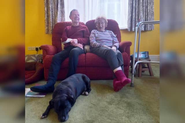 Yvonne and John Hayes, with Ned