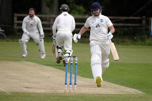 Scalby CC opener Brett Cunningham, who smashed a huge 160 not out, gets among the runs