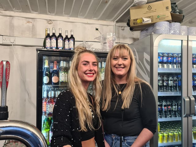 Beaming bar staff at the Open Air Theatre bar