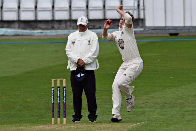 Scarborough CC all-rounder Ed Hopper gives it his all