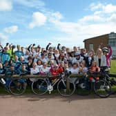 This excellent photograph, taken by Paul Atkinson, shows participants ahead of Headlands School’s Le Tour de Bridlington sponsored bike ride in 2015. Do you recognise any of the people in the picture? (pa1518-18c)