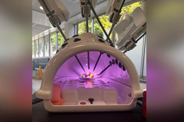 Inside the robot.