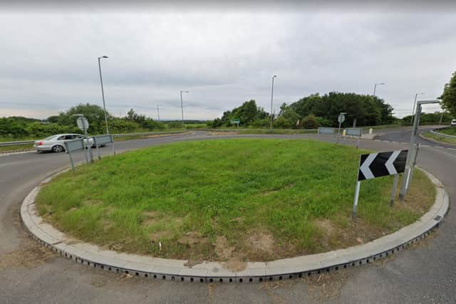 One of the two roundabouts at the A64 Brambling Fields junction, near to the crash. (Photo: Google Maps)