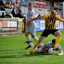 Whitby Town have signed Nicky Walker, above in action for Boston United