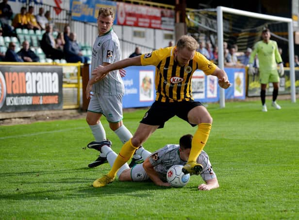 Whitby Town have signed Nicky Walker, above in action for Boston United