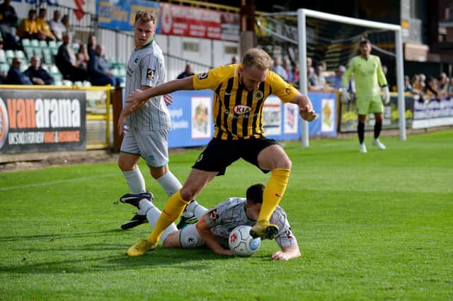 Whitby Town have signed Nicky Walker, above in action for Boston United