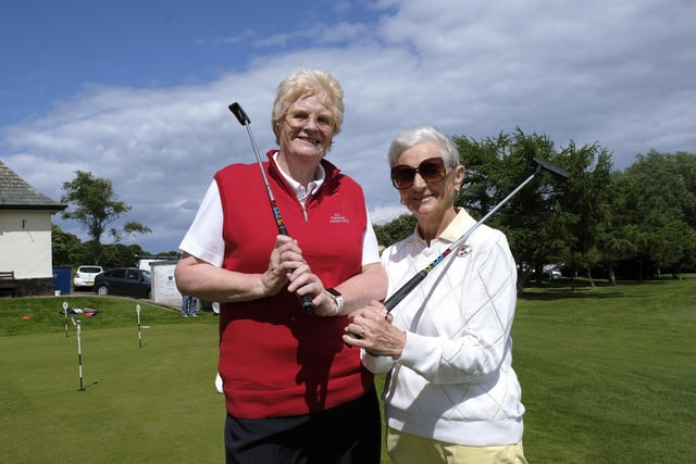 South Cliff Golf Club Lady Vice Captain Alison Lockwood and Captain Gloria Pickering