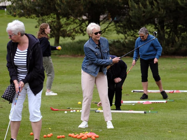 In the swing at South Cliff GC