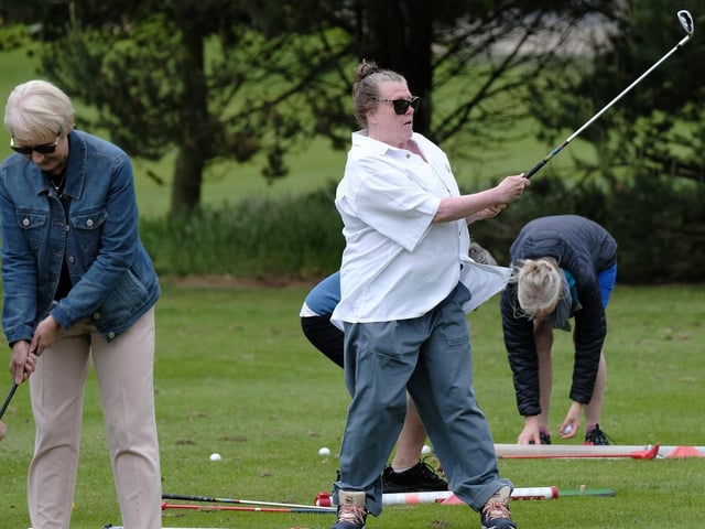 In the swing at South Cliff GC