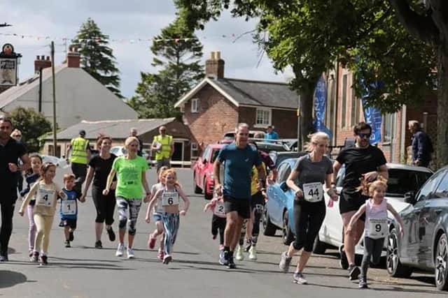 The start of the Scalby Fair fun run